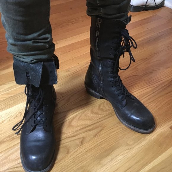 Julius Single Zip Lace Up Combat Boots main image 10